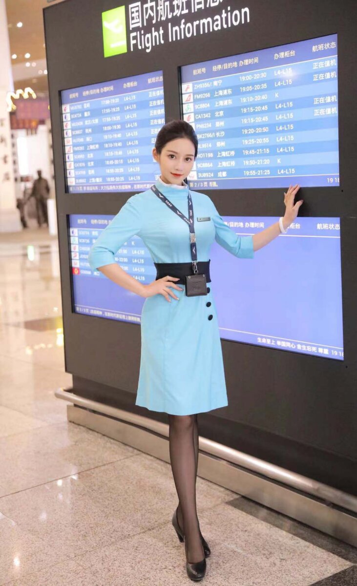 澳门外围模特172cm E杯航空姐 机场制服写真 证件齐全