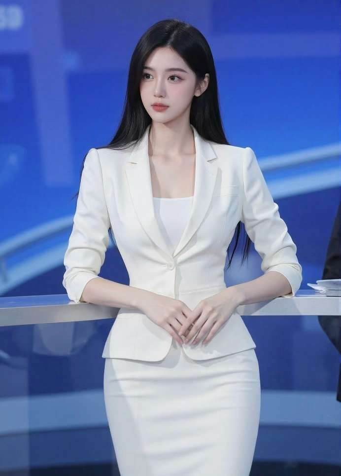 新加坡外围06年170cm D杯健身教练 白色西装写真 优雅气质